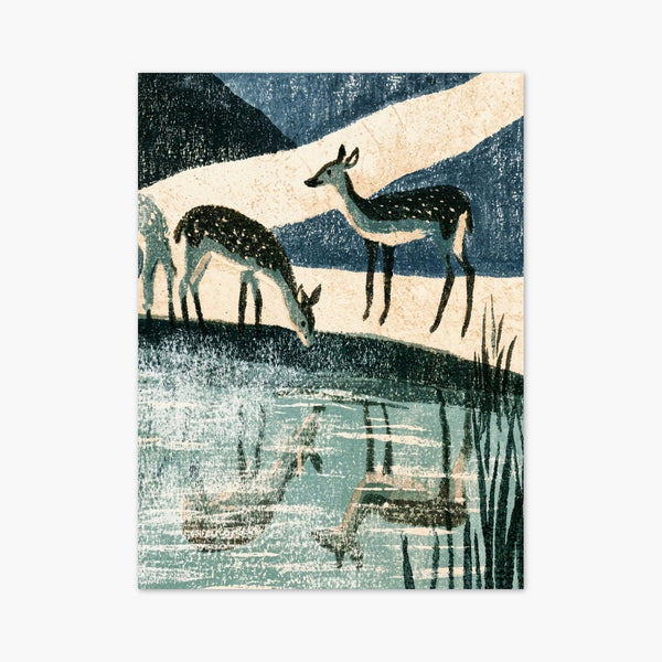 Deer Painting Print art print