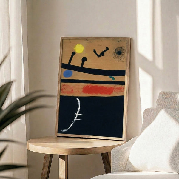 Untitled 1978 abstract composition with whimsical constellation-like elements rendered in soft grays, blacks, and warm neutrals.