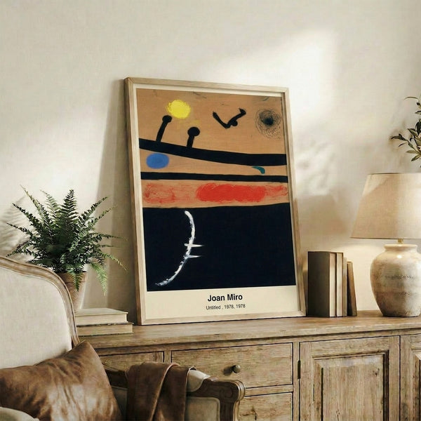 Abstract bird constellation artwork in muted ochre, cream, and black strokes against a luminous blue field, embodying surreal and intimate mystery.