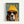 Modern pop art print of a chic beagle in trendy eyewear and hat, rendered in vibrant golden yellow, teal, and warm brown tones on a white ground.