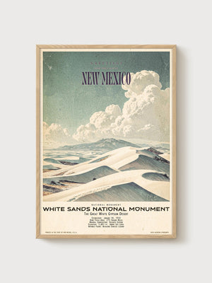 New Mexico Poster poster in oak frame