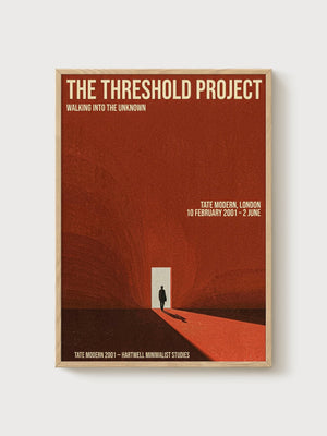 Threshold Project Print poster in oak frame