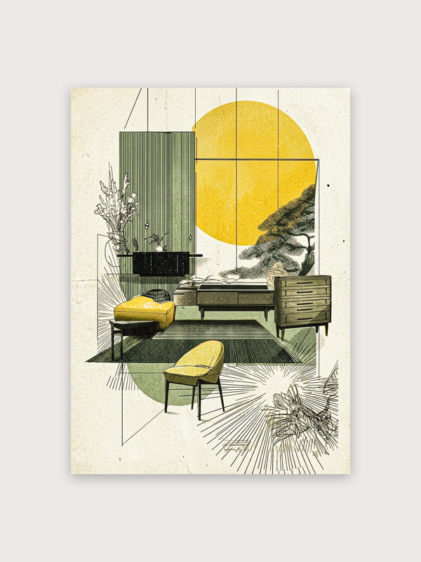 1950s MCM Interior - Digital Download