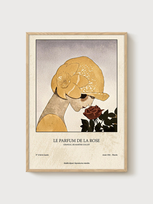 Art Nouveau Print poster in oak frame