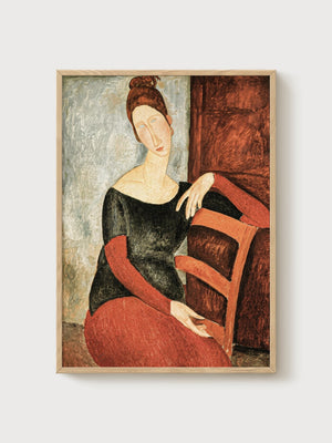 Modigliani Print poster in oak frame