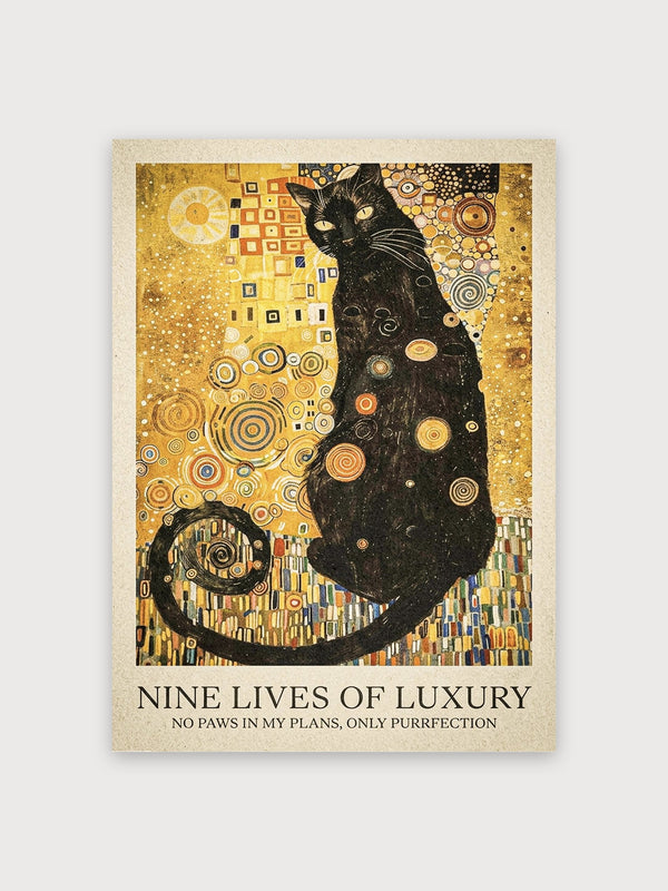 Klimt Black Cat - Digital Download