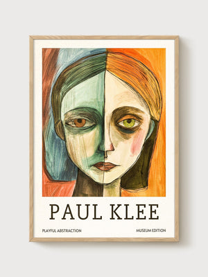 Paul Klee Print poster in oak frame