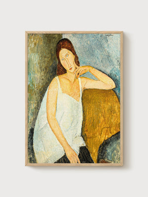 Modigliani Print poster in oak frame