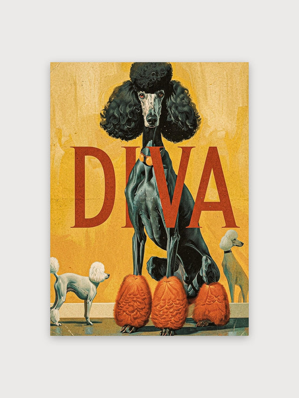 Vintage Poodle Diva - Digital Download
