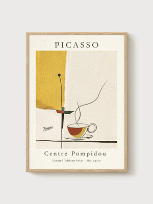 Pablo Picasso Print poster in oak frame