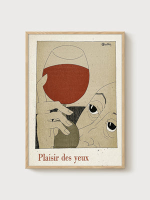 Art Nouveau Poster poster in oak frame