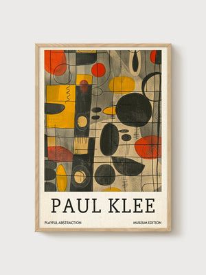 Paul Klee Print poster in oak frame