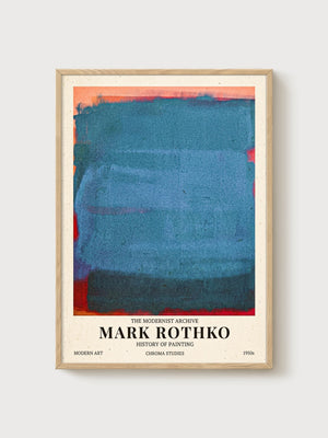 Mark Rothko Print poster in oak frame