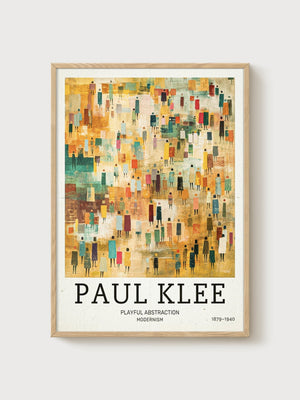 Paul Klee Print poster in oak frame