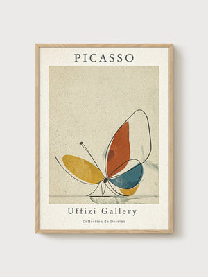 Pablo Picasso Print poster in oak frame