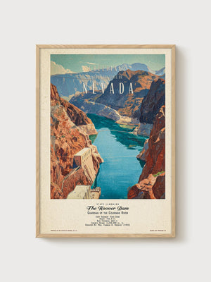 Nevada Poster poster in oak frame