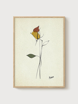 Pablo Picasso Print poster in oak frame