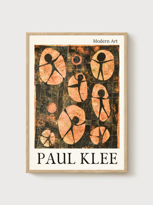 Paul Klee Print poster in oak frame