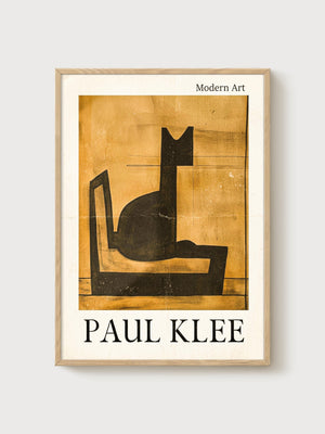 Paul Klee Print poster in oak frame
