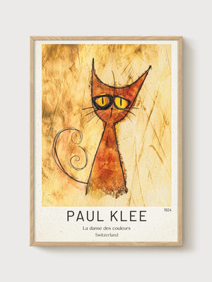 Paul Klee Print poster in oak frame