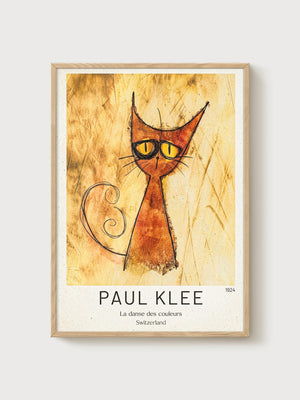 Paul Klee Print poster in oak frame