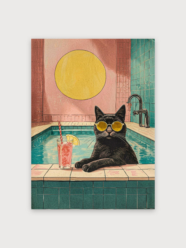 Poolside Cat - Digital Download