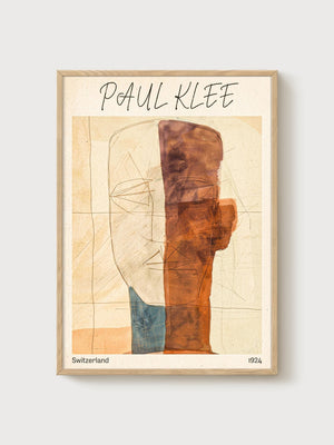 Paul Klee Print poster in oak frame