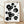 Playful black line art poster featuring whimsical soot sprites and spiky creatures among delicate flowers, rendered in a boho aesthetic with childlike charm on cream background.