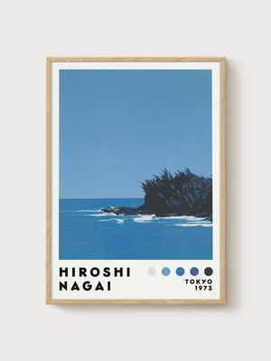 Hiroshi Nagai Poster poster in oak frame