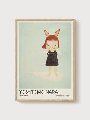 Yoshitomo Nara Print poster in oak frame