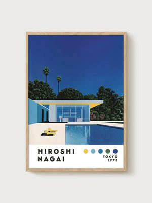Hiroshi Nagai Print poster in oak frame