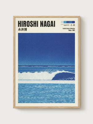Hiroshi Nagai Print poster in oak frame