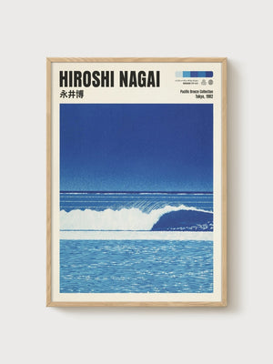 Hiroshi Nagai Print poster in oak frame