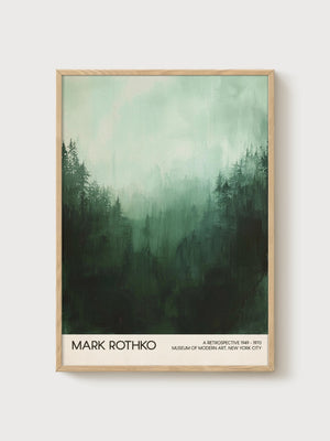 Mark Rothko Print poster in oak frame