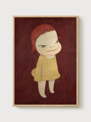 Yoshitomo Nara Print poster in oak frame