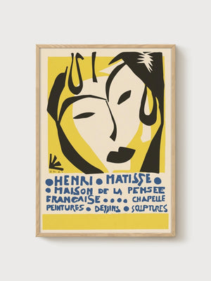 Henri Matisse Print poster in oak frame