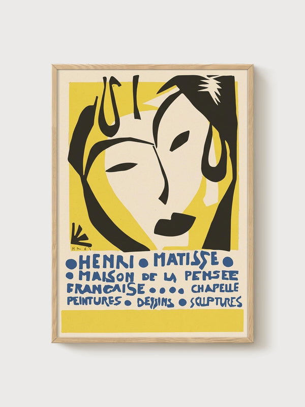 Henri Matisse Print poster in oak frame