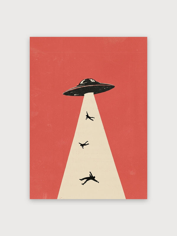 Retro UFO Poster - Digital Download