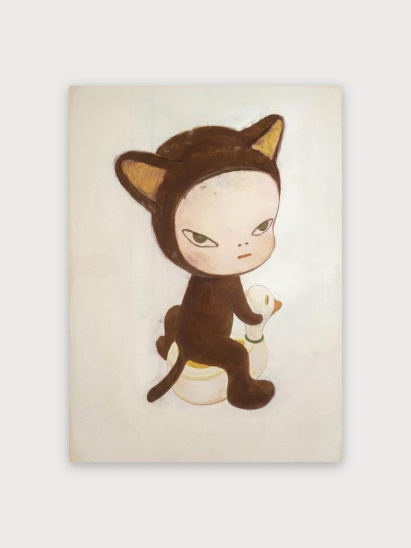 Yoshitomo Nara Cat Riding Duck - Digital Download