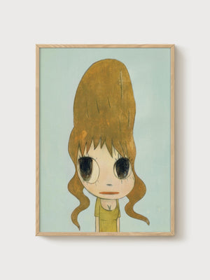 Yoshitomo Nara Print poster in oak frame