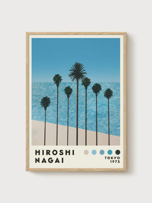 Hiroshi Nagai Print poster in oak frame
