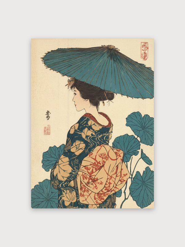 Japanese Woman Parasol - Digital Download
