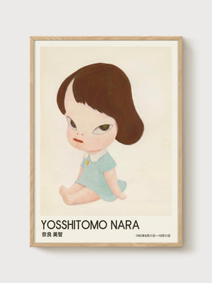 Yoshitomo Nara Print poster in oak frame