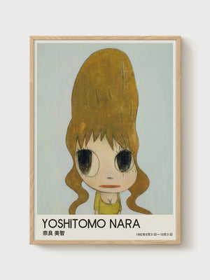 Yoshitomo Nara Print poster in oak frame