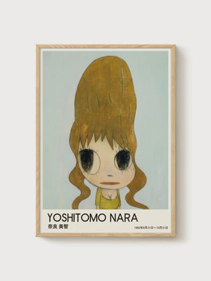Yoshitomo Nara Print poster in oak frame