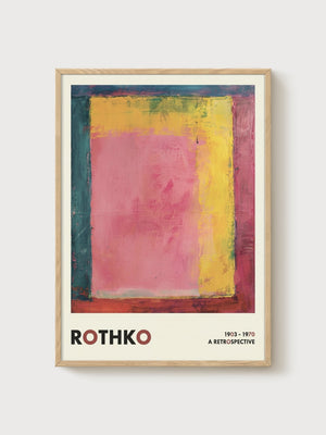 Mark Rothko Print poster in oak frame