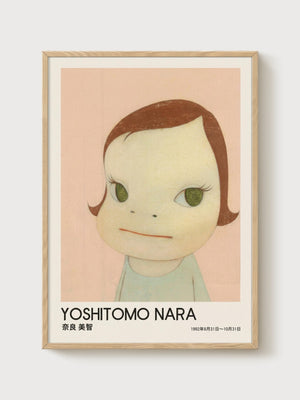 Yoshitomo Nara Print poster in oak frame