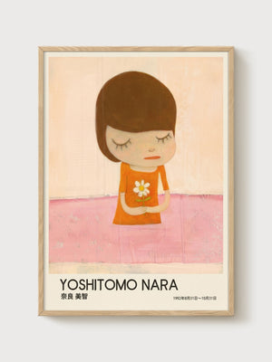 Yoshitomo Nara Print poster in oak frame