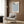 Contemporary abstract framed poster featuring cream and steel blue geometric forms in calm, meditative repeating pattern composition.